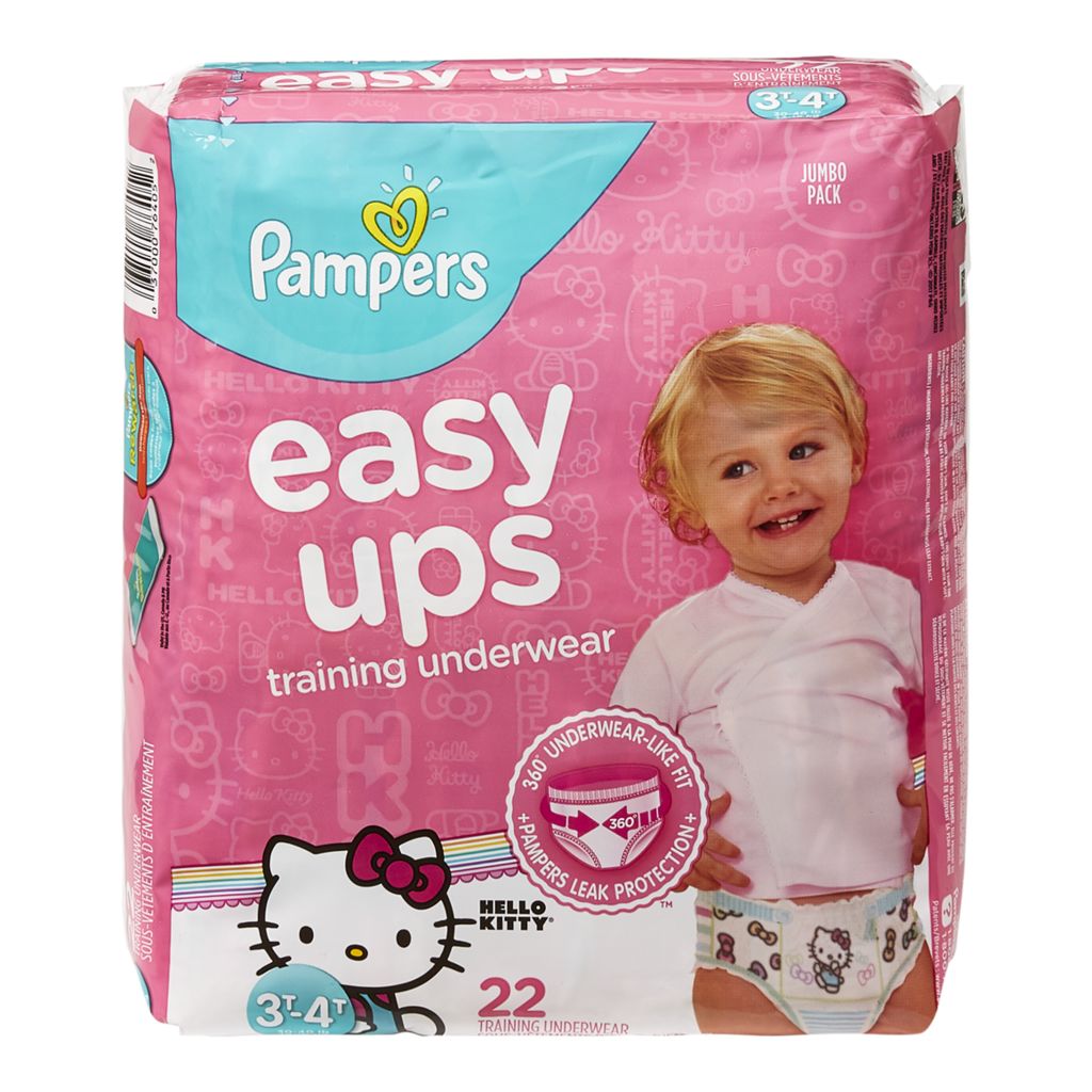 Easy Ups Girls Training Pants, Size 3T-4T Jumbo Pack