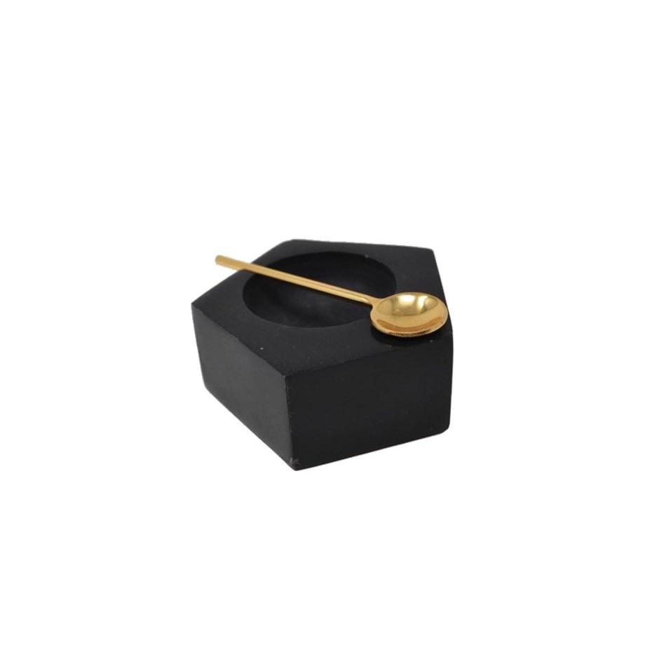 Marble Bowl + Spoon | Black