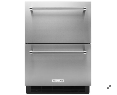 Stainless Steel Double Refrigerator Drawer
