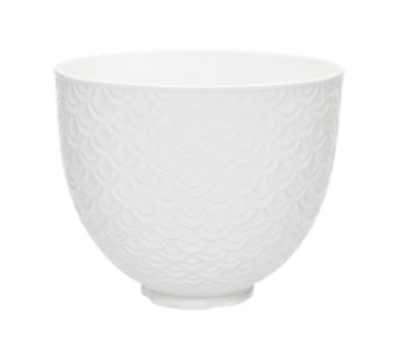White Mermaid Lace Ceramic Bowl - 5 Quart