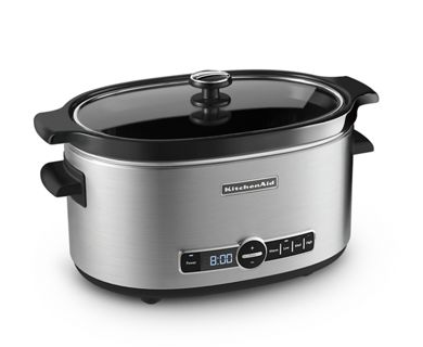 Slow Cooker with Solid Glass Lid - 6-Quart