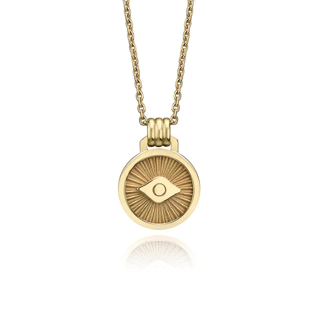 Rey FJ  Solid Gold Bold Icon Pendant Necklace