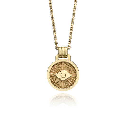 Rey FJ  Solid Gold Bold Icon Pendant Necklace