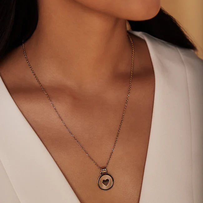 Rey FJ  Solid Gold Bold Icon Pendant Necklace