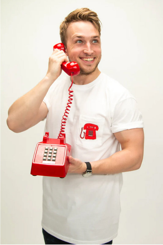 SMOSH WHITE PIZZA PLACE POCKET TEE
