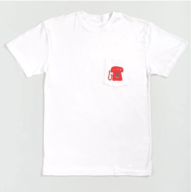 SMOSH WHITE PIZZA PLACE POCKET TEE