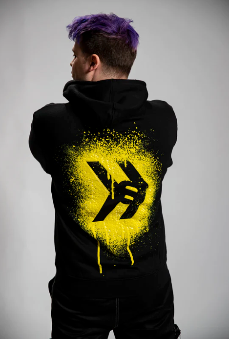 SMOSH SPLATTER HOODIE - BLACK