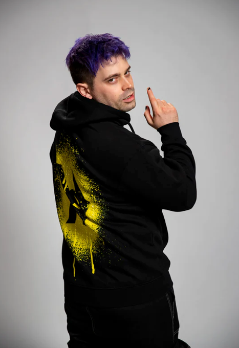 SMOSH SPLATTER HOODIE - BLACK