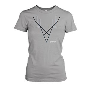 Emblem Stag T-Shirt - Grey