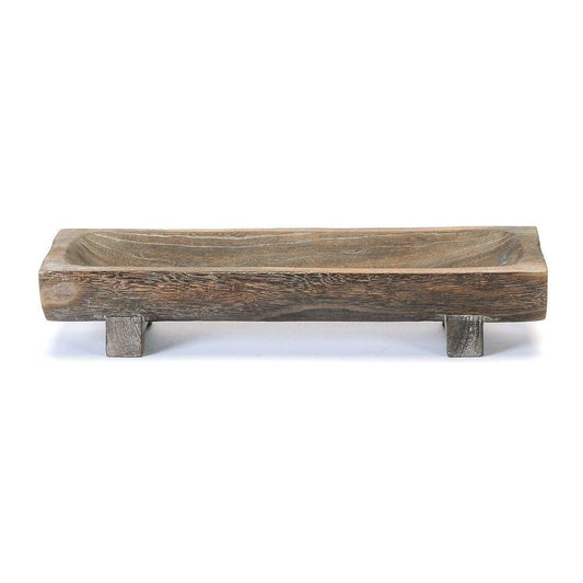 Large Carved Farmhouse Bowl | Rectangular