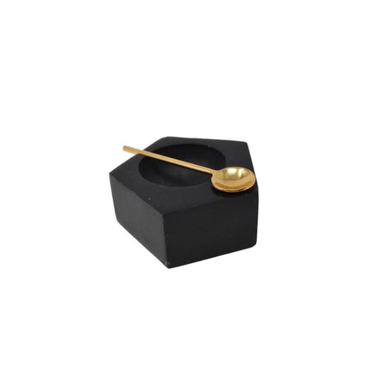 Marble Bowl + Spoon | Black
