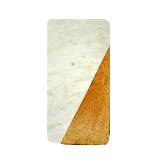 Sally Marble Serving Tray | White