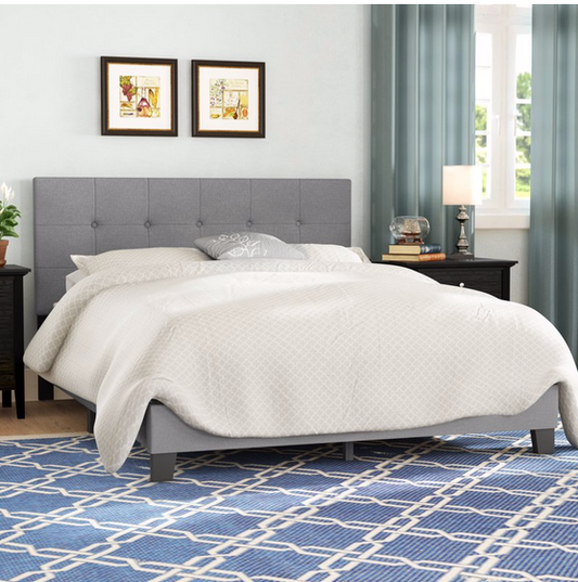Kaniel Button Tufted Upholstered Platform Bed, Multiple Options