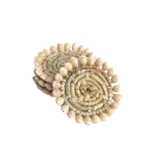 Wanderlust Shell Coasters | Set of 4